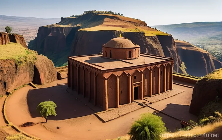 에티오피아의 세계문화유산 목록 - Image Prompt 1: The Sacred Rock-Hewn Churches of Lalibela**