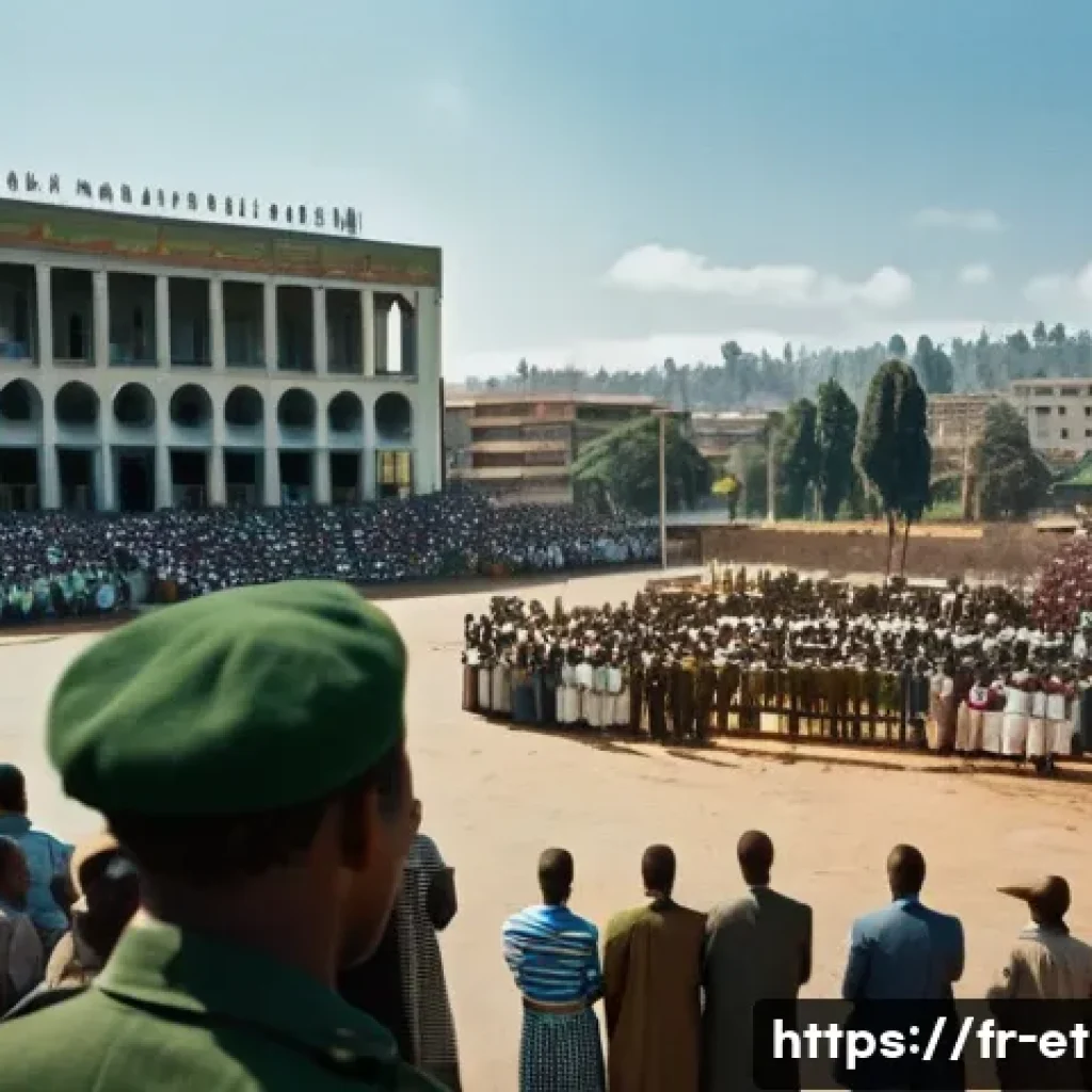 에티오피아 독립운동의 영웅 멩기스투 - **Prompt 1: The Dawn of Revolution in Addis Ababa**
    A wide-angle, historically inspired photogra...